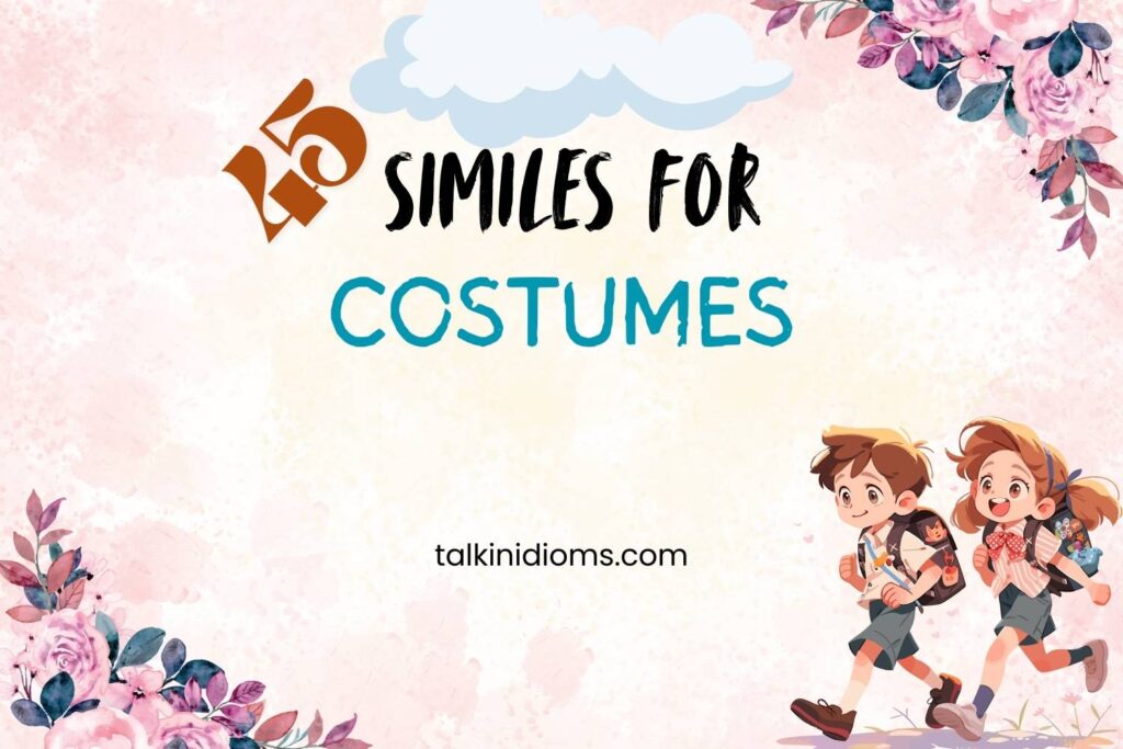 similes for costumes