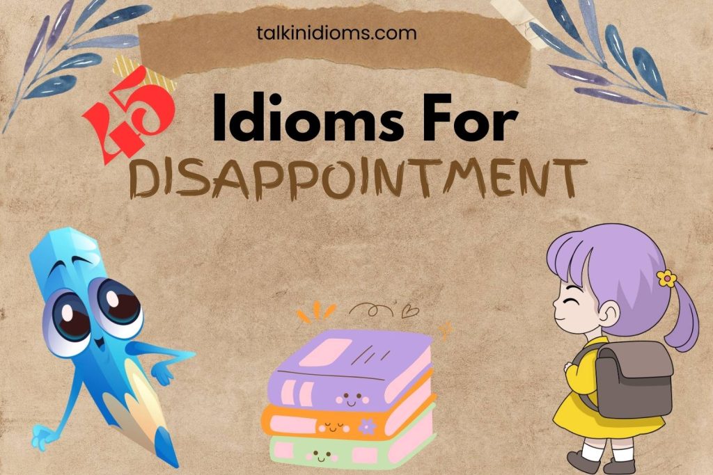 idioms for disappointment